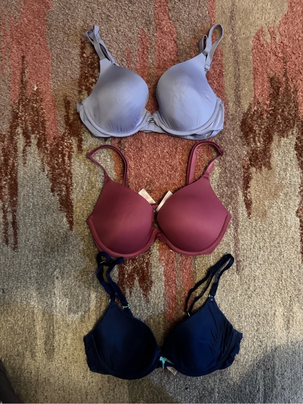 Women's bundle 3 T-Shirt Bra - Lilac, Berry, Navy